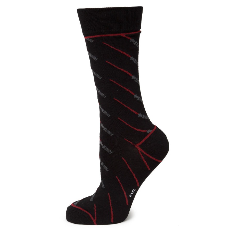 Star Wars Red Lightsaber Black Men'S Socks | Socks