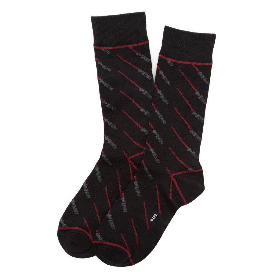 Star Wars Red Lightsaber Black Men'S Socks | Socks