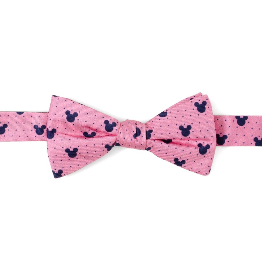 Disney Mickey Silhouette Pink Dot Pre-Tied Bow Tie | Bow Ties