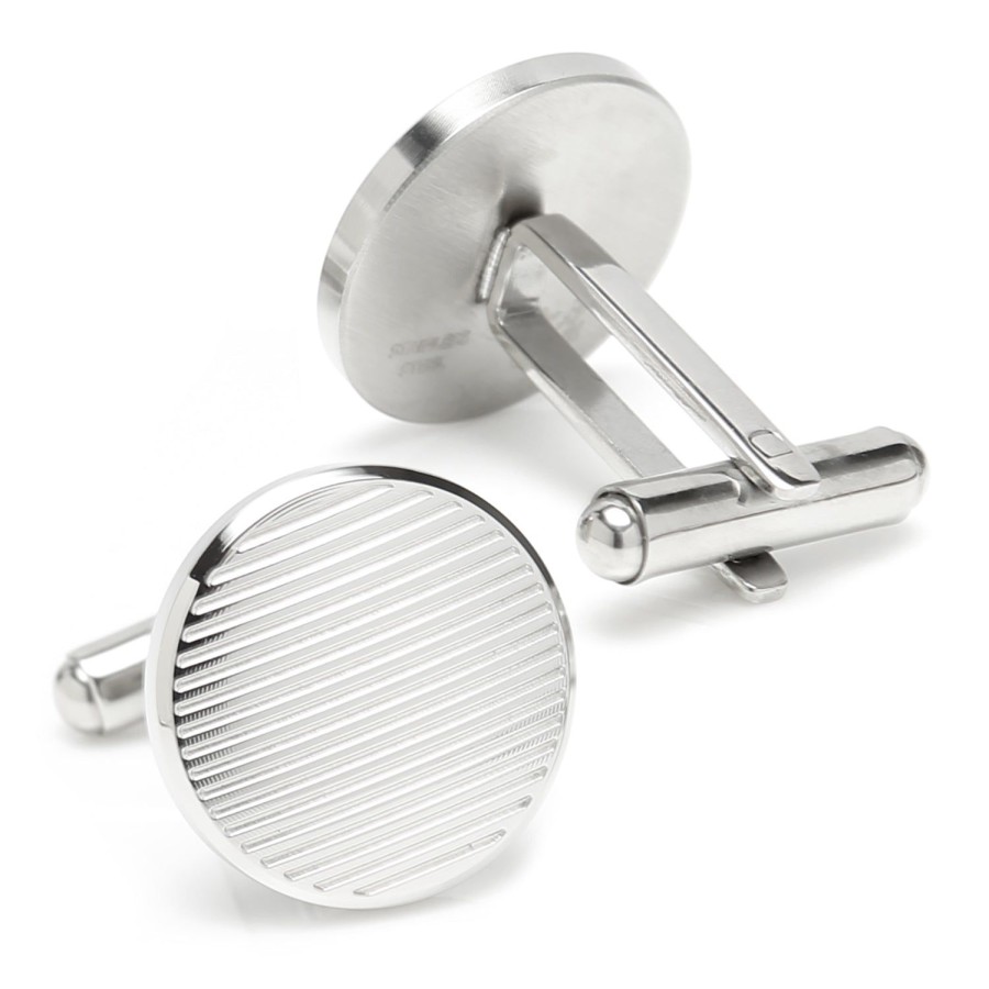 Ox and Bull Trading Co. Line Stainless Steel Cufflinks | Classic Cufflinks