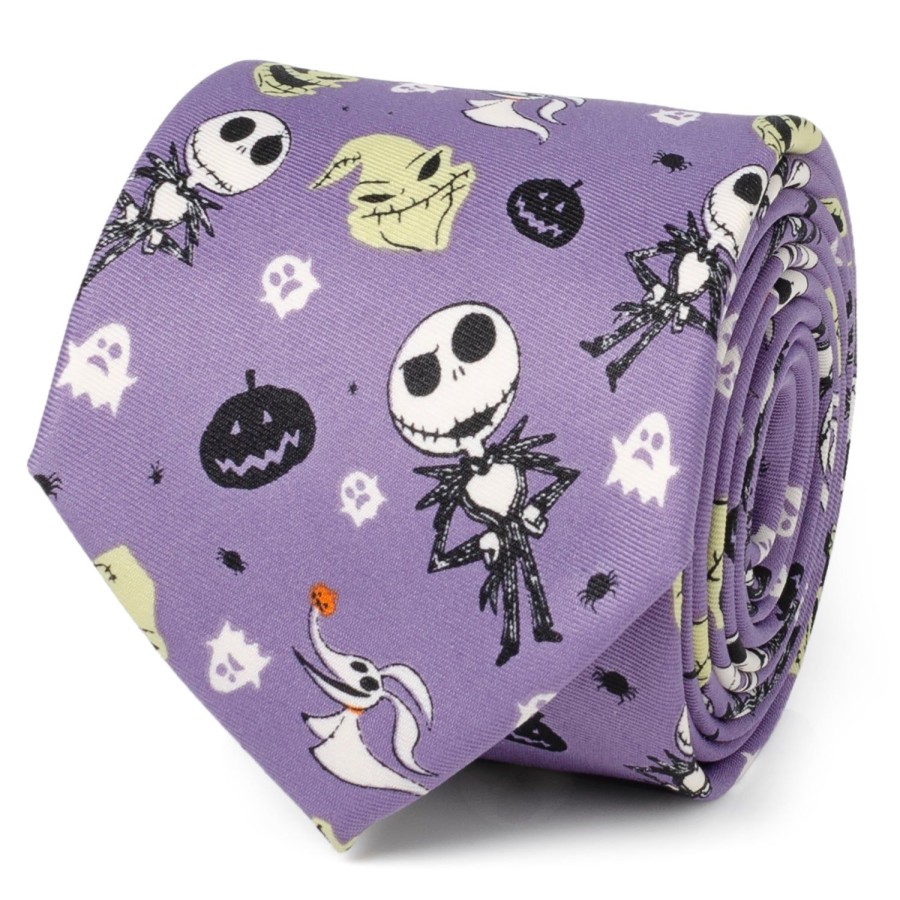 Disney Nightmare Before Christmas Purple Men'S Tie | Disney Ties