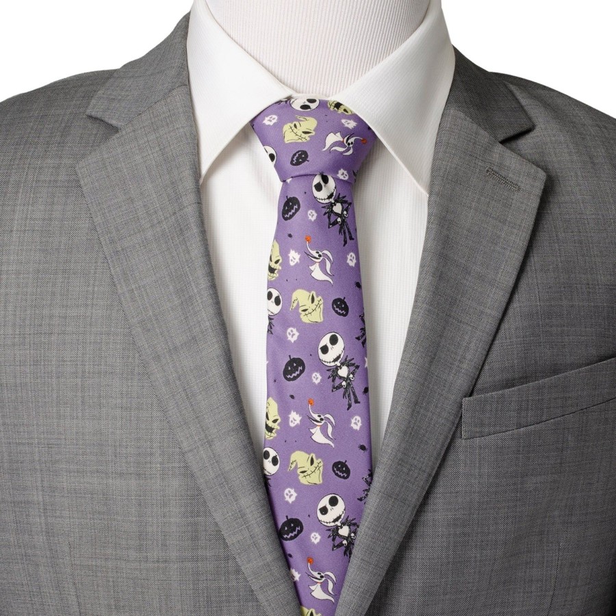 Disney Nightmare Before Christmas Purple Men'S Tie | Disney Ties