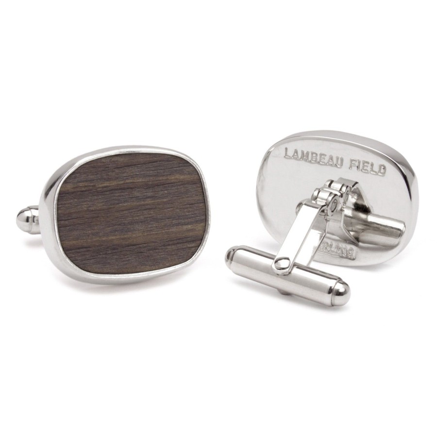 Tokens & Icons Green Bay Packers Lambeau Field Wood Bench Cufflinks | Classic Cufflinks