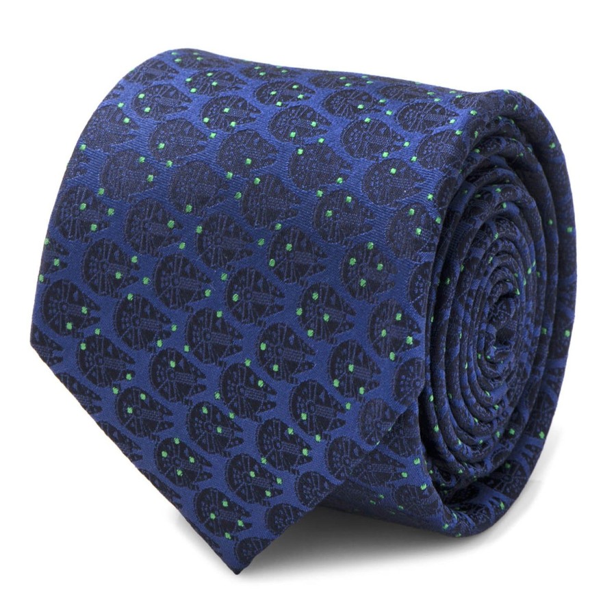 Star Wars Millennium Falcon Navy Dot Mens Tie | Star Wars Ties