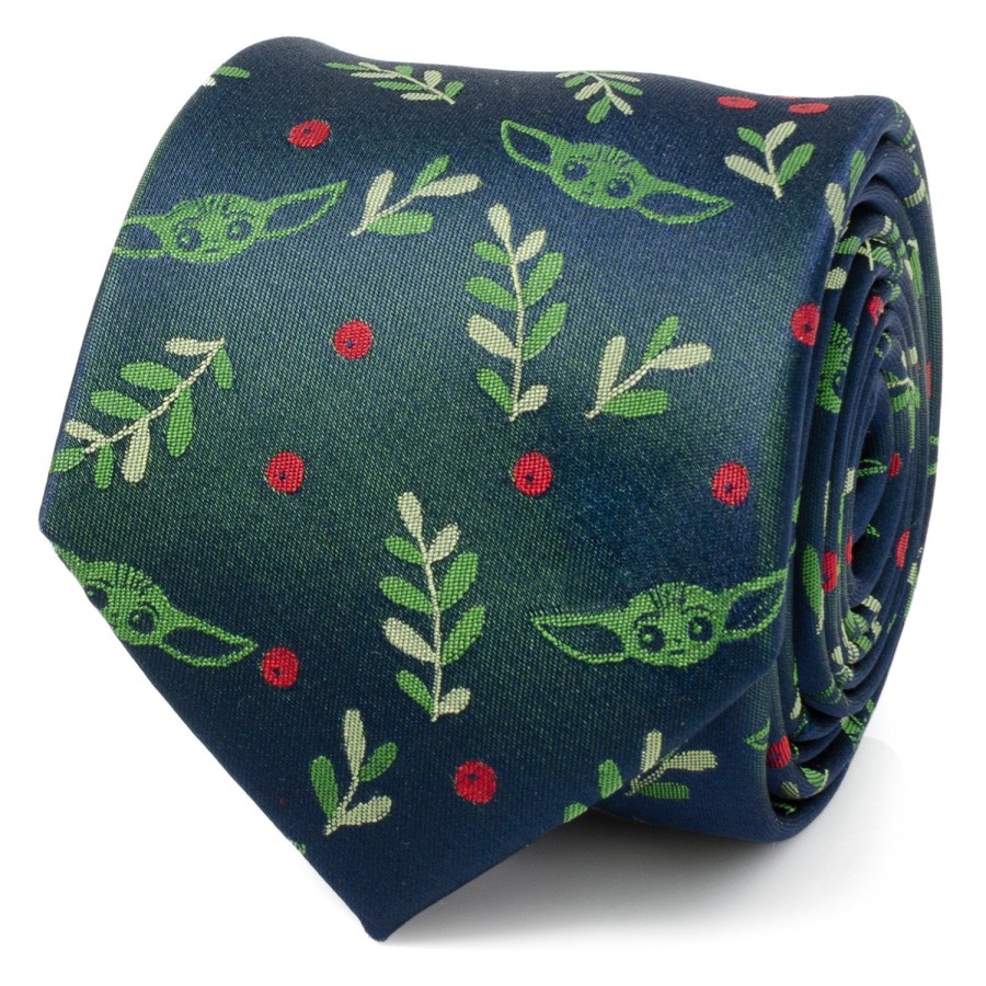 Star Wars Grogu Holiday Navy Men'S Tie | Star Wars Ties