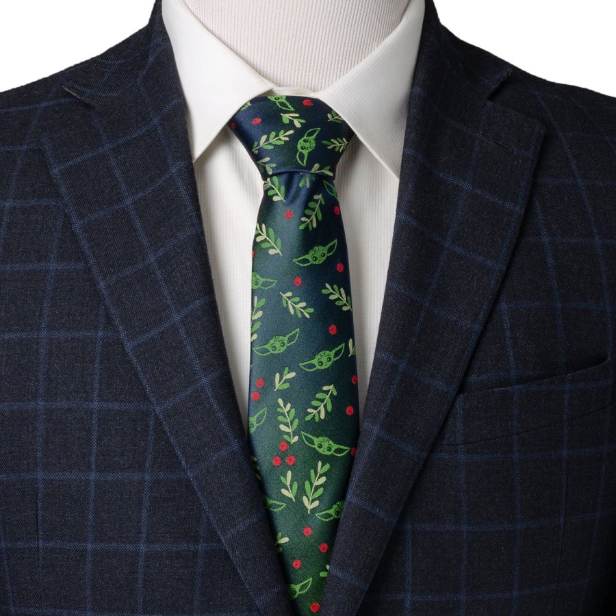 Star Wars Grogu Holiday Navy Men'S Tie | Star Wars Ties