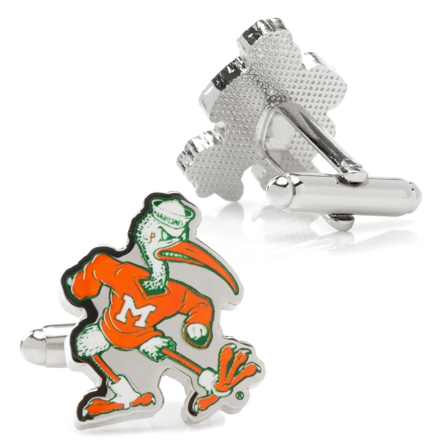 NCAA Vintage University Of Miami Hurricanes Cufflinks | Sports Cufflinks