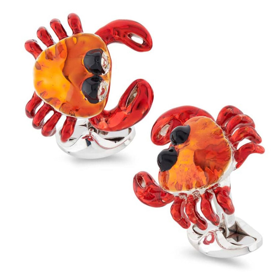 Deakin & Francis Sterling Silver Crab Cufflinks | Classic Cufflinks