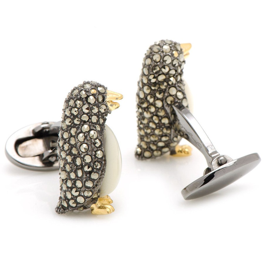 Jan Leslie Gemstone Penguin Cufflinks | Classic Cufflinks