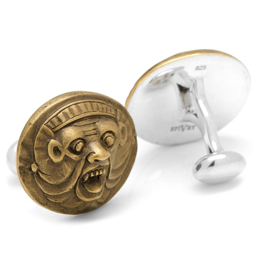 Spivey Bruxellois Demon Bronze And Sterling Silver Cufflinks | Classic Cufflinks