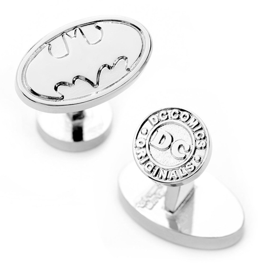 DC Comics Silver Batman Logo Cufflinks | Movies & Characters Cufflinks