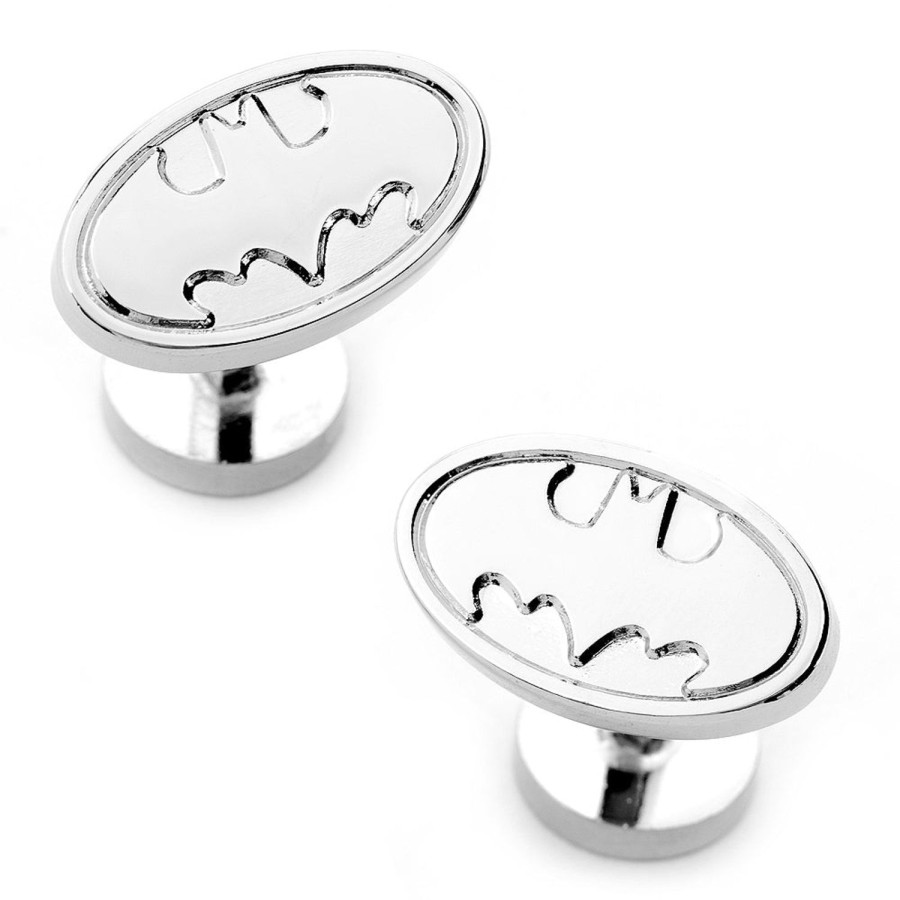 DC Comics Silver Batman Logo Cufflinks | Movies & Characters Cufflinks