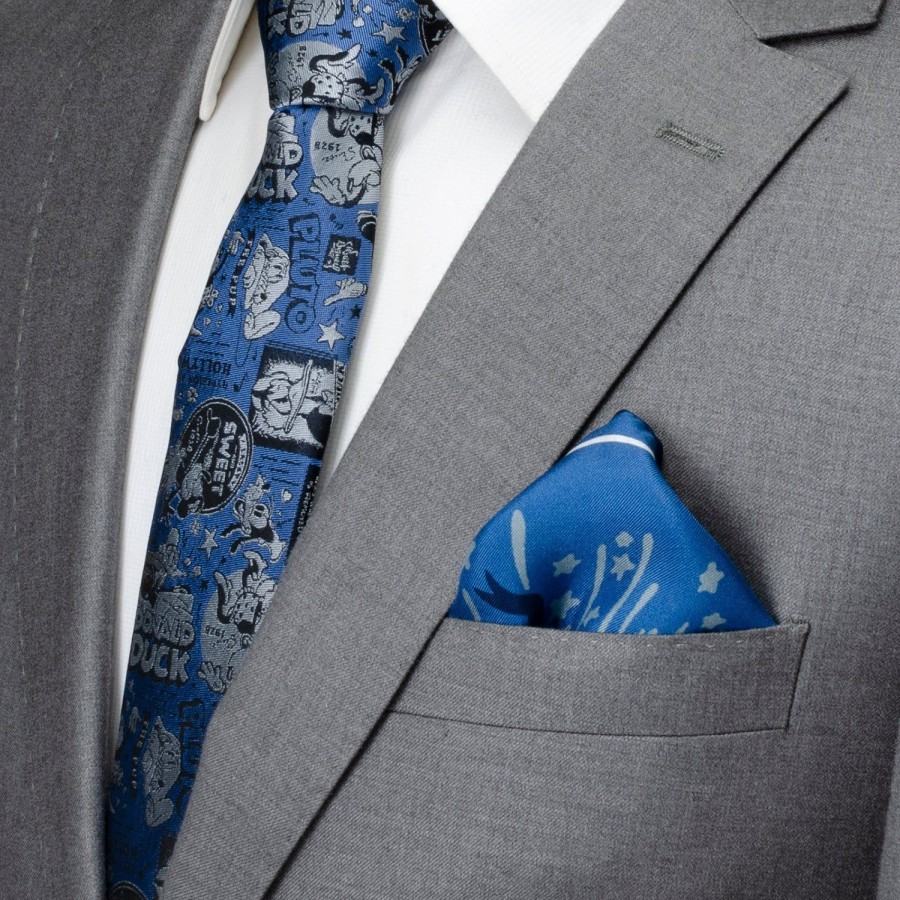 Disney D100 Classic Donald Duck Blue Pocket Square | Pocket Squares