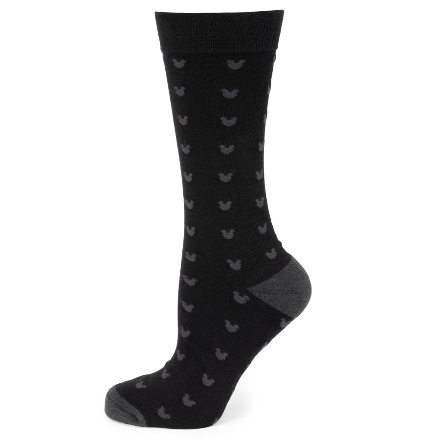 Disney Mickey Silhouette Motif Black Men'S Socks | Socks