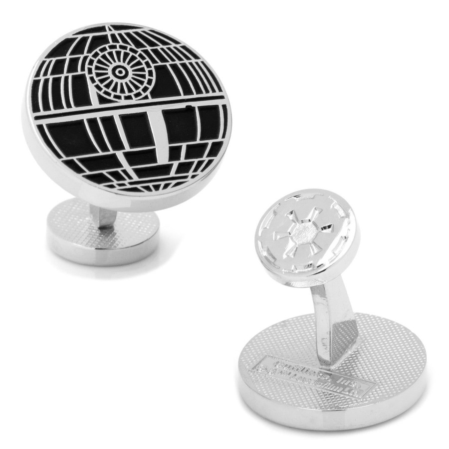 Star Wars Recessed Matte Death Star Cufflinks | Movies & Characters Cufflinks