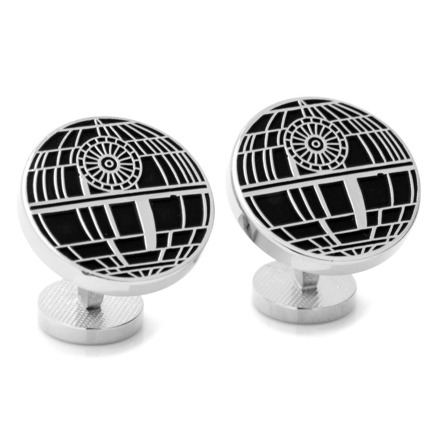 Star Wars Recessed Matte Death Star Cufflinks | Movies & Characters Cufflinks