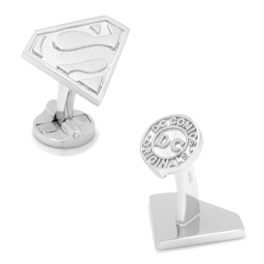 DC Comics Sterling Silver Superman Shield Cufflinks | Movies & Characters Cufflinks