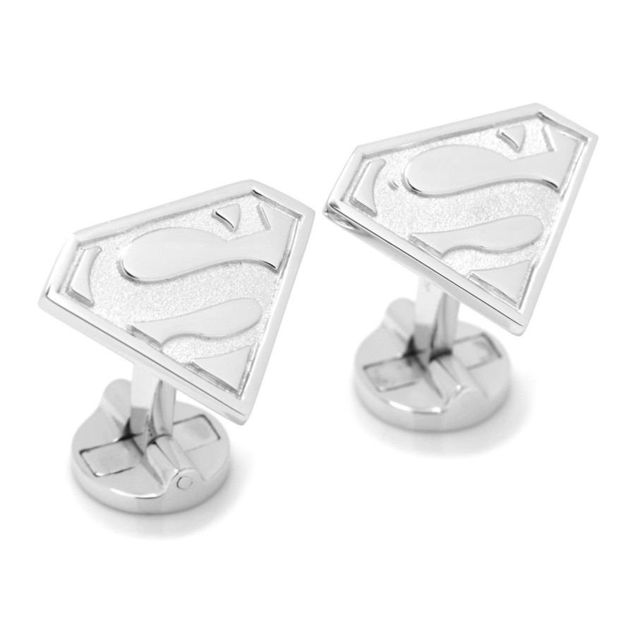 DC Comics Sterling Silver Superman Shield Cufflinks | Movies & Characters Cufflinks