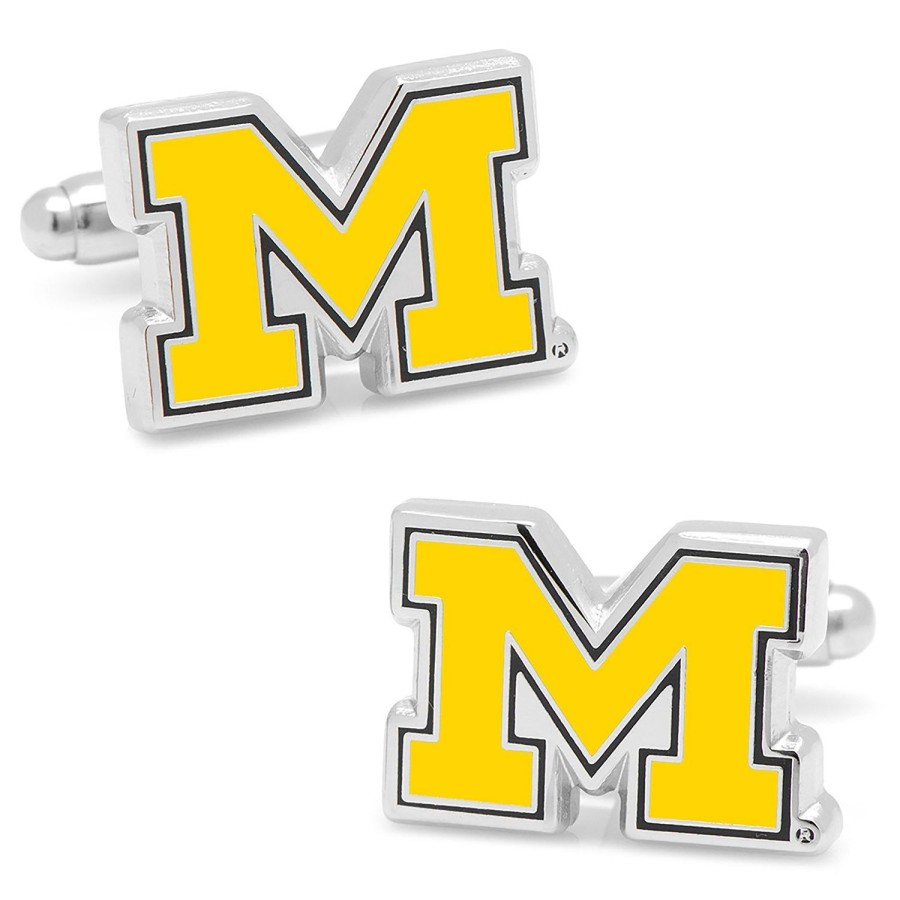 NCAA University Of Michigan Wolverines Cufflinks | Sports Cufflinks