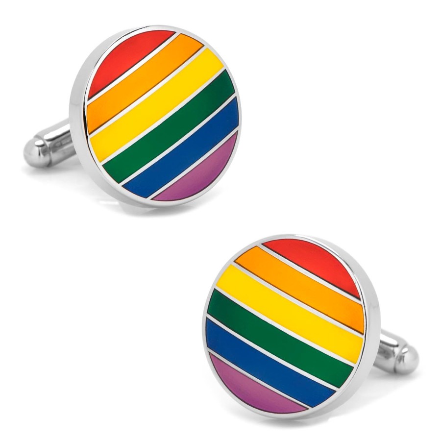 Cufflinks, Inc. Rainbow Stripe Cufflinks | Classic Cufflinks