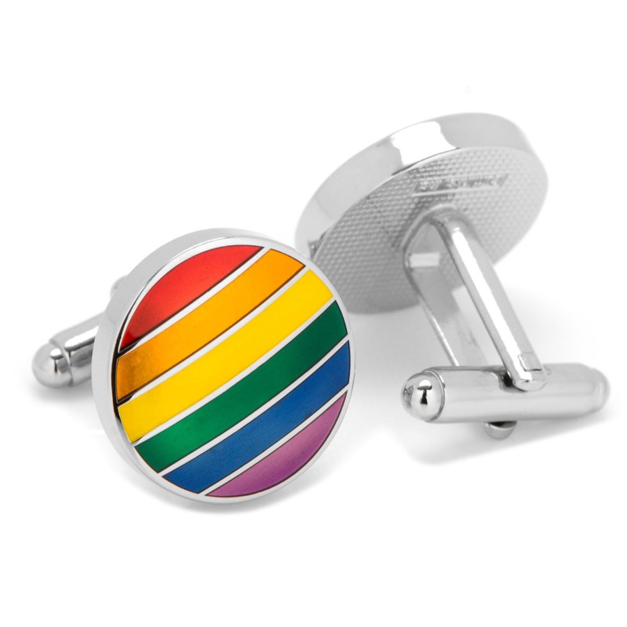 Cufflinks, Inc. Rainbow Stripe Cufflinks | Classic Cufflinks