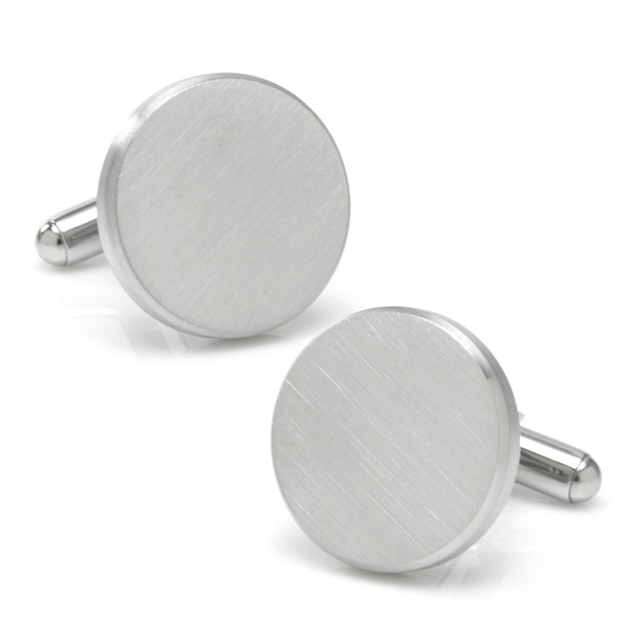 Ox and Bull Trading Co. Brushed Stainless Steel Cufflinks | Classic Cufflinks