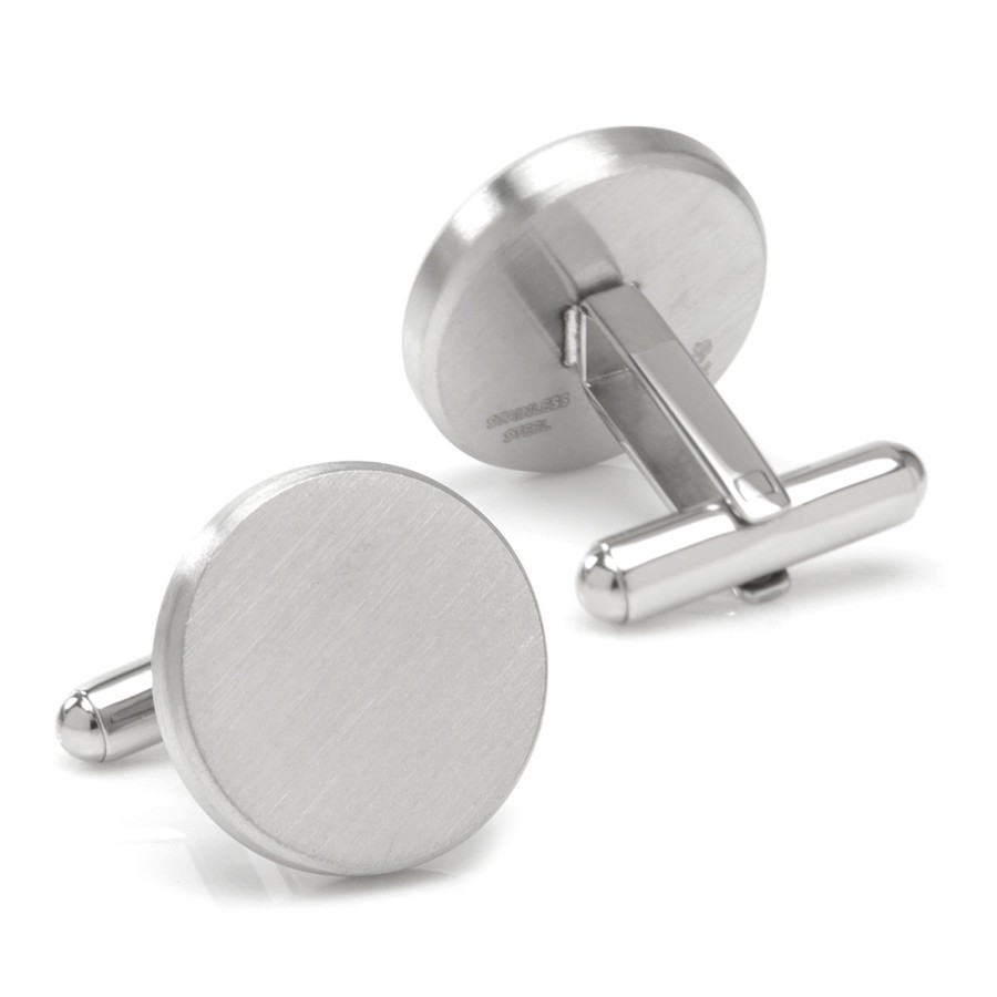 Ox and Bull Trading Co. Brushed Stainless Steel Cufflinks | Classic Cufflinks