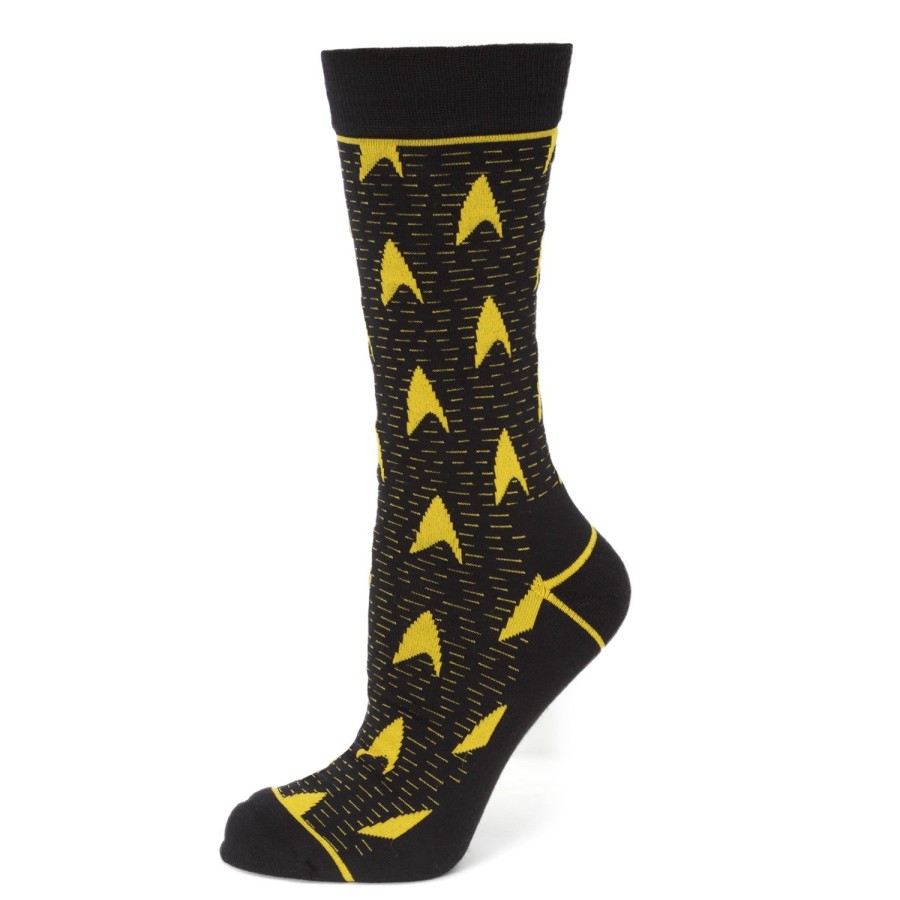 Star Trek Star Trek Yellow Delta Shield Black Men'S Socks | Socks