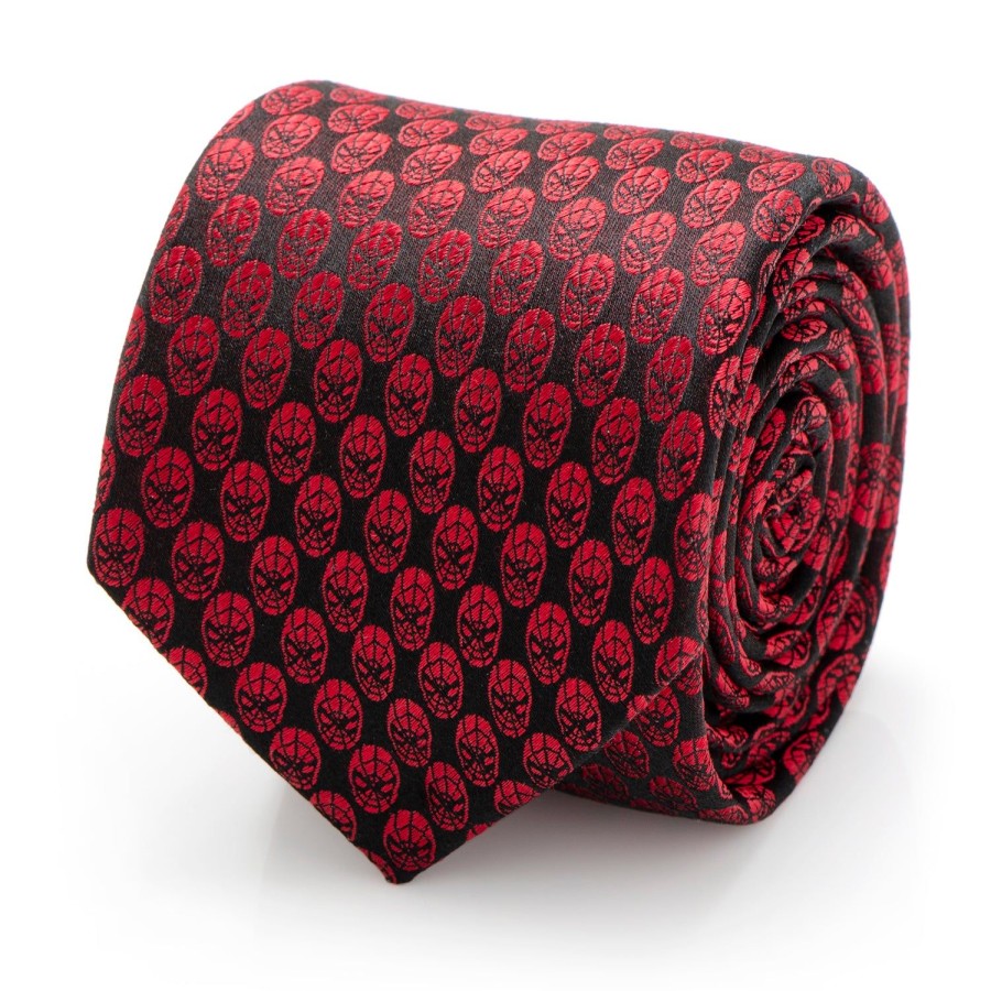 Marvel Spider-Man Mask Red Men'S Tie | Marvel Ties