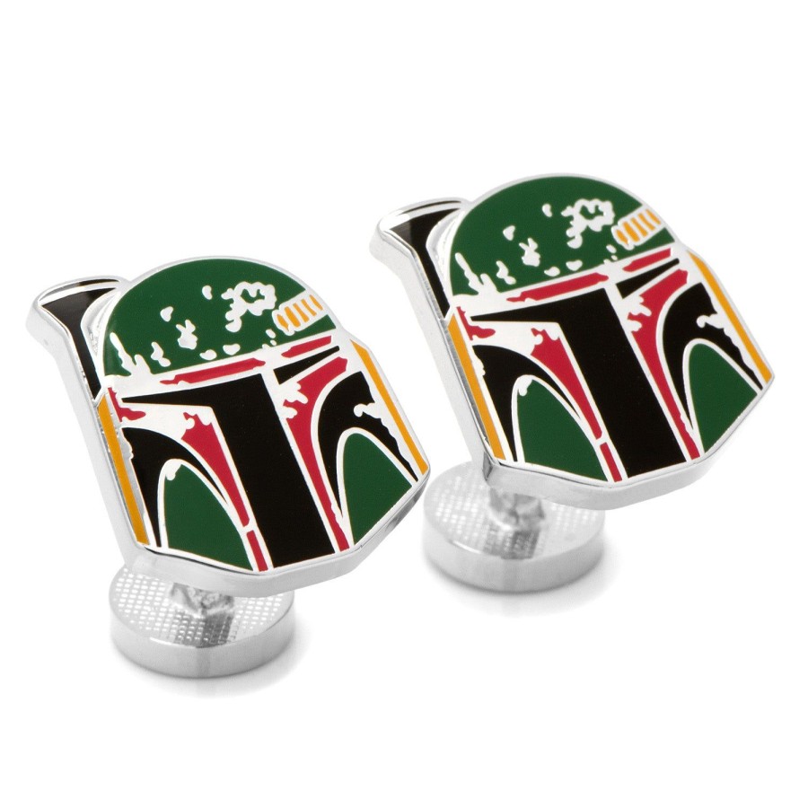 Star Wars Boba Fett Distressed Helmet Cufflinks | Movies & Characters Cufflinks