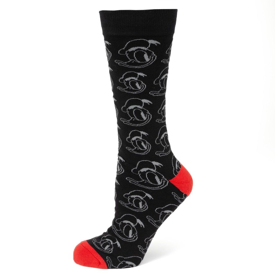 Disney Donald Duck Patterned Black Men'S Socks | Socks