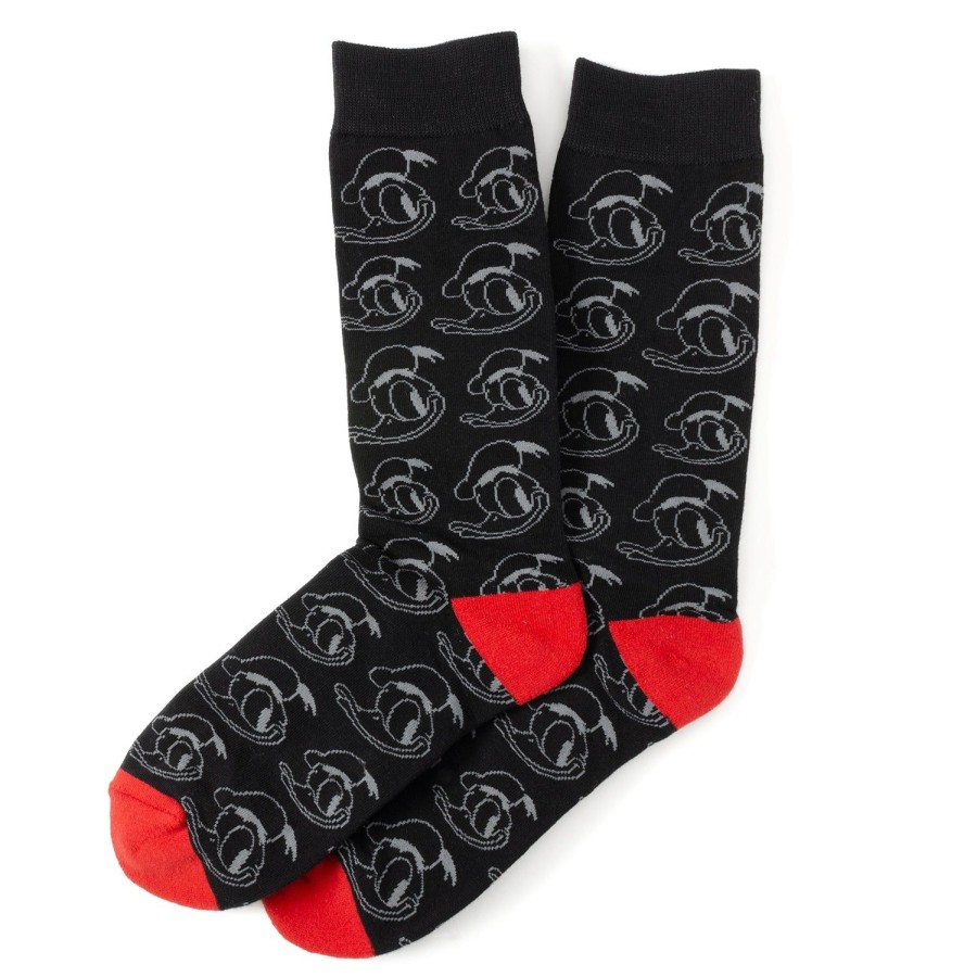 Disney Donald Duck Patterned Black Men'S Socks | Socks