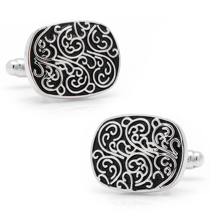 Ox and Bull Trading Co. Silver Filigree Cufflinks | Classic Cufflinks