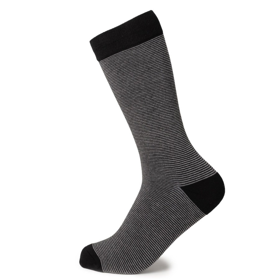 Ox and Bull Trading Co. Striped Gray Black Men'S Socks | Socks