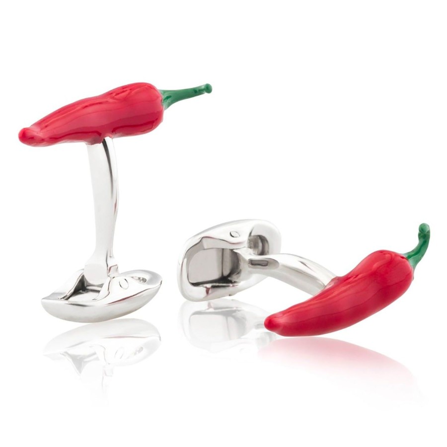 Fils Unique Red Hot Chili Cufflinks | Classic Cufflinks