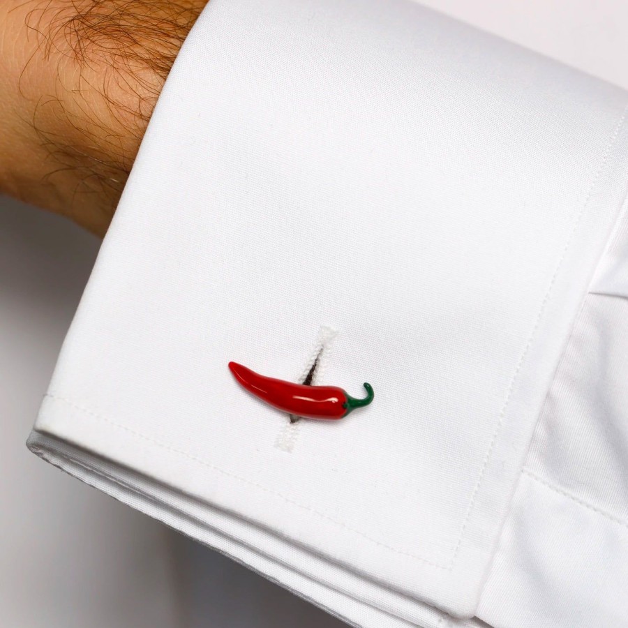 Fils Unique Red Hot Chili Cufflinks | Classic Cufflinks