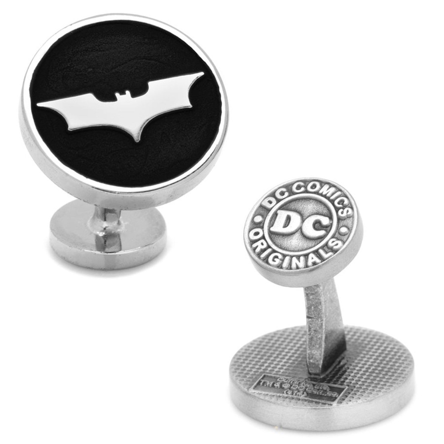 DC Comics Recessed Black Batman Dark Knight Cufflinks | Movies & Characters Cufflinks