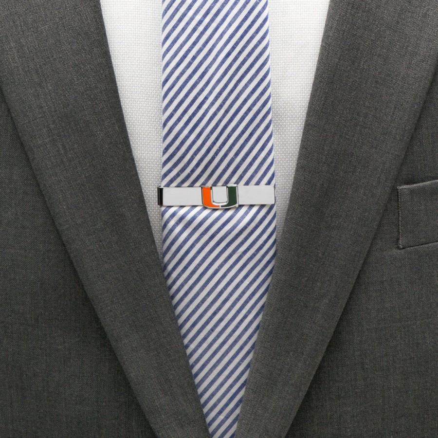 NCAA University Of Miami Hurricanes Tie Bar | Sports Tie Bars