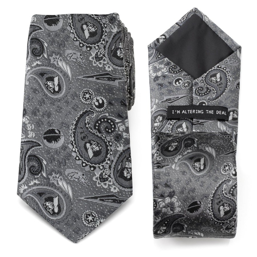 Star Wars Vader Paisley Gray Men'S Tie | Star Wars Ties