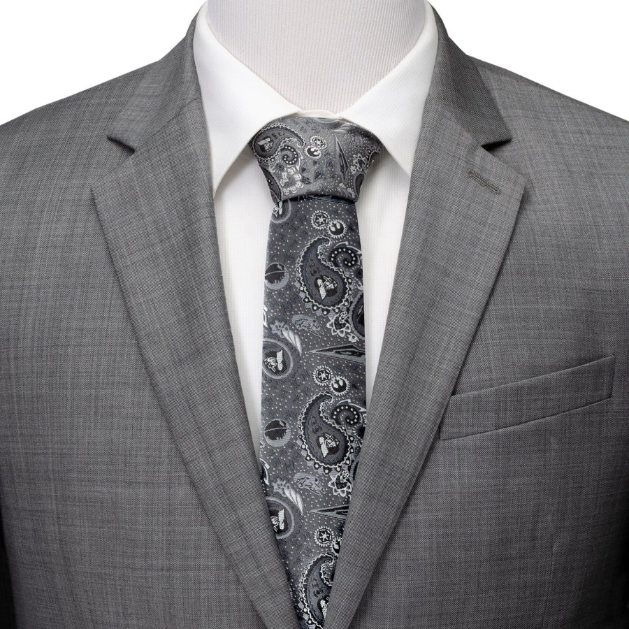 Star Wars Vader Paisley Gray Men'S Tie | Star Wars Ties