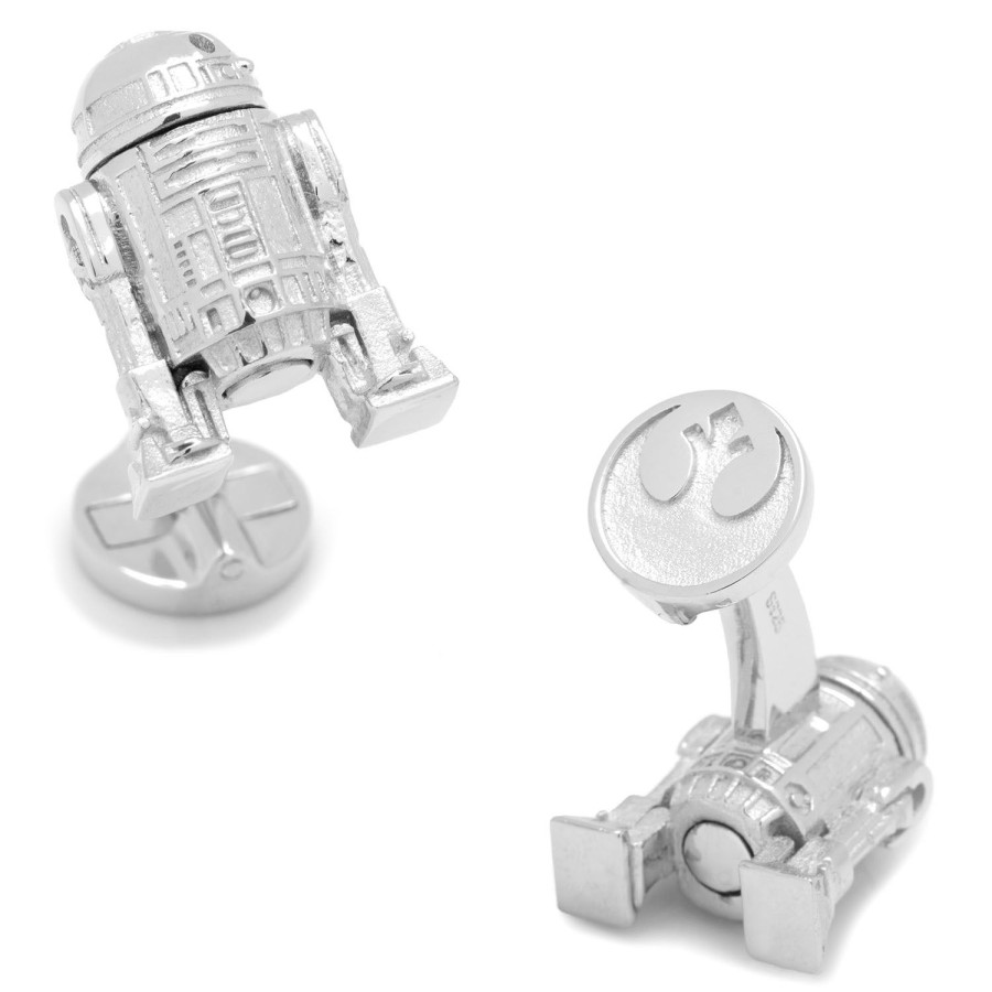 Star Wars Sterling Silver 3D R2D2 Cufflinks | Movies & Characters Cufflinks