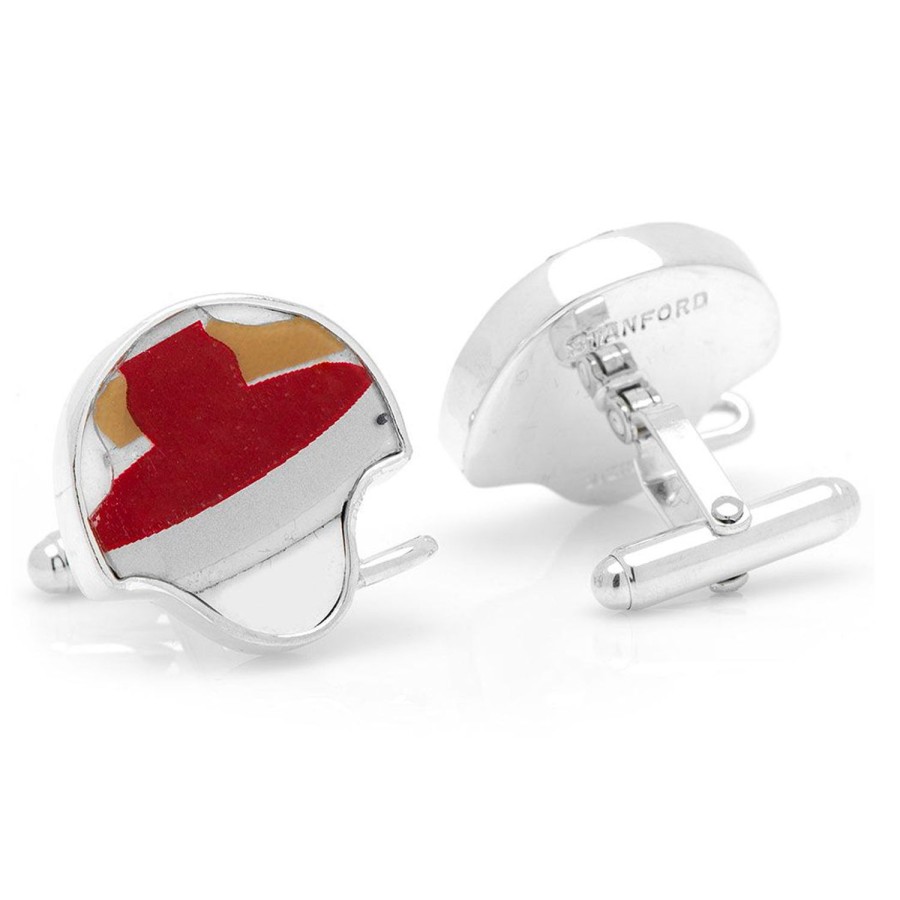 Tokens & Icons Stanford Game Used Helmet Cufflinks | Classic Cufflinks