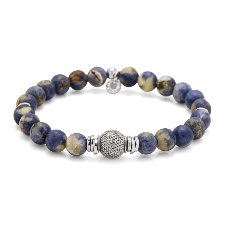 Tateossian Sodalite And Sterling Silver Stonehenge Bracelet (17.5Cm) | Bracelets