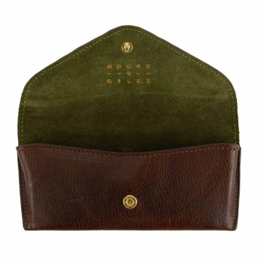 Moore & Giles Eyeglass Case In Olive | Leather Goods