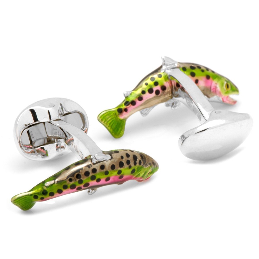 Deakin & Francis Sterling Silver Trout Cufflinks | Classic Cufflinks