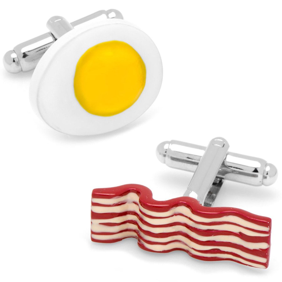 Cufflinks, Inc. Bacon And Eggs Breakfast Cufflinks | Classic Cufflinks