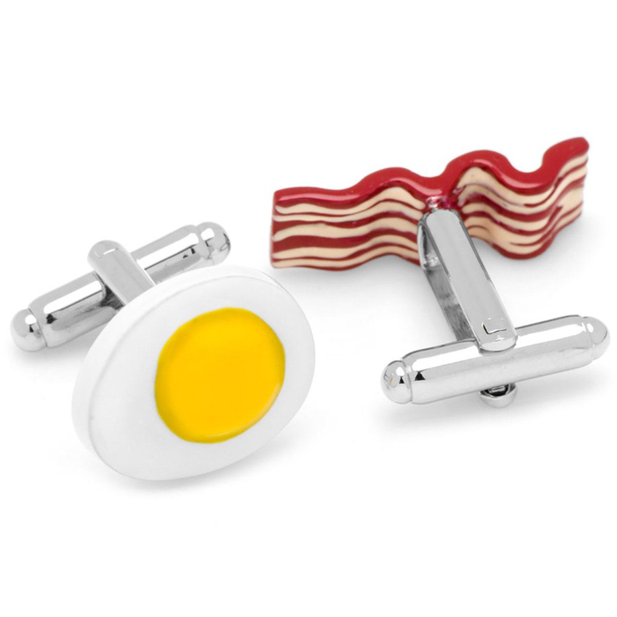 Cufflinks, Inc. Bacon And Eggs Breakfast Cufflinks | Classic Cufflinks