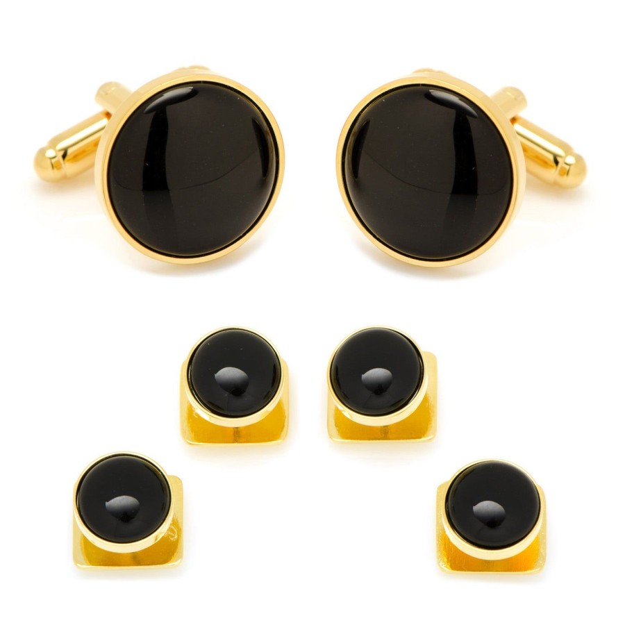 Ox and Bull Trading Co. Gold And Onyx Stud Set | Stud Sets