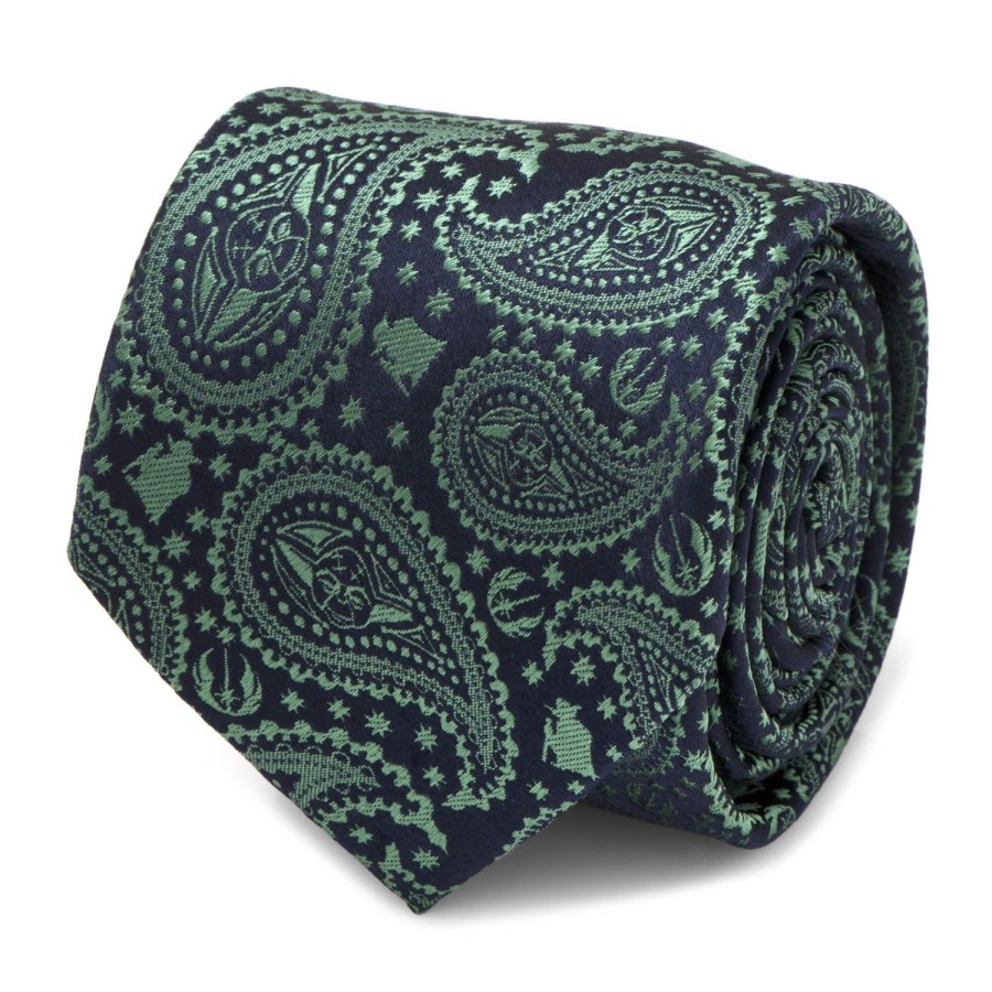 Star Wars Yoda Green Paisley Mens Tie | Star Wars Ties