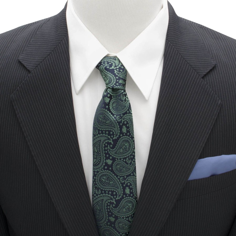 Star Wars Yoda Green Paisley Mens Tie | Star Wars Ties